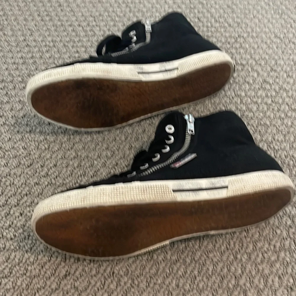 SUPERGA BLACK SNEAKERS, Great condition, size 9 womens - Picture 6 of 7